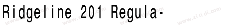 Ridgeline 201 Regula字体转换